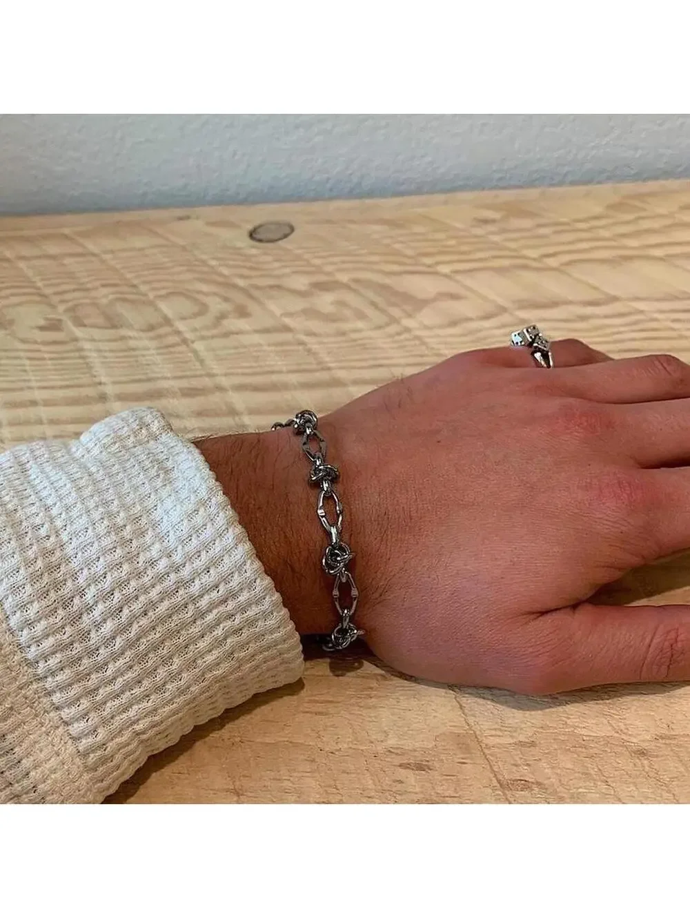 Grunge Cyber Futuristic Silver Bracelet